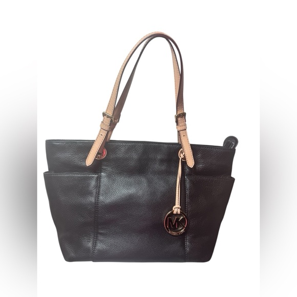 Michael Kors Black Leather Tote Bag - Picture 6 of 13